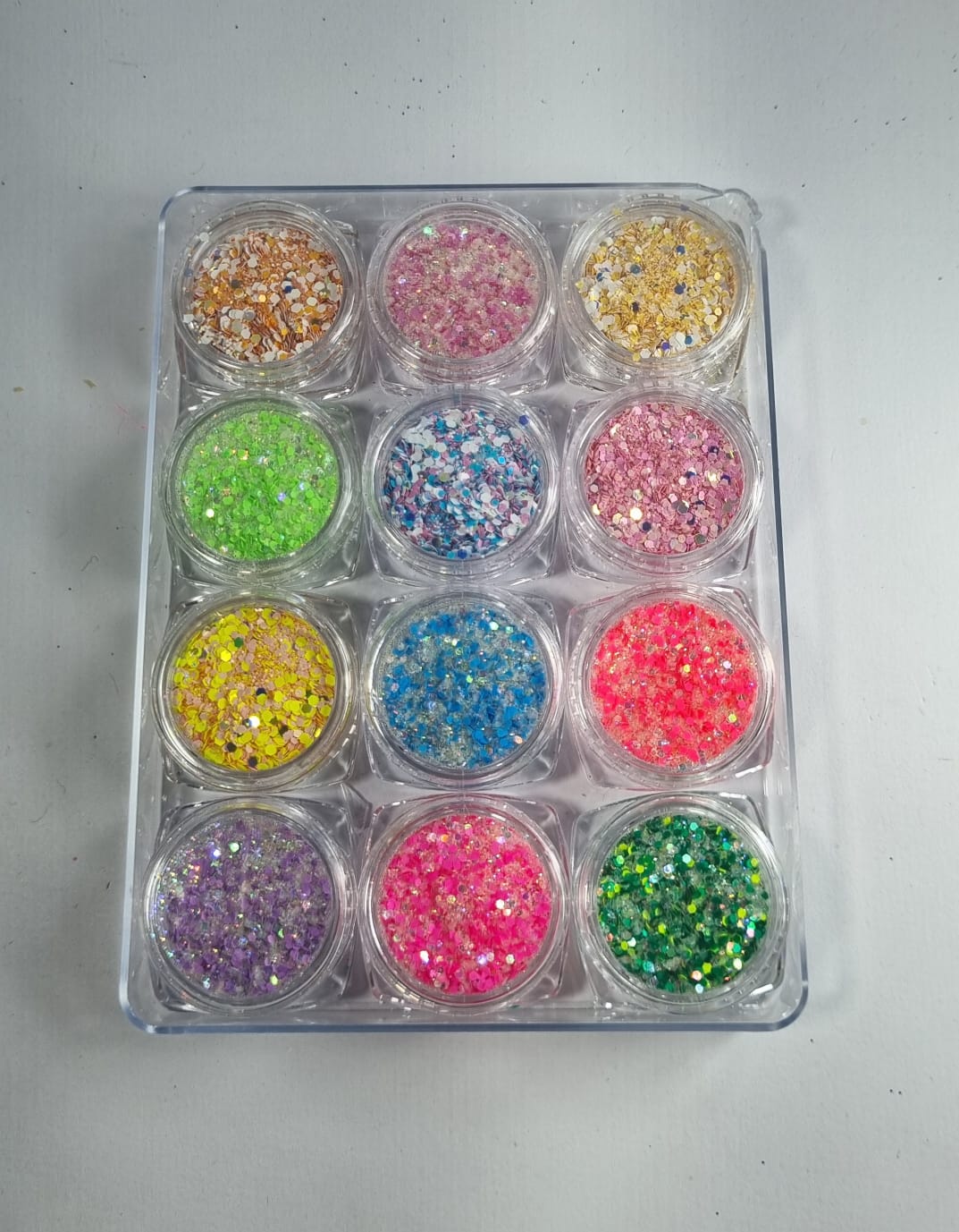KIT GLITTER FLOCADO  PEQUENO- 12 UND INVILA - Tudo para unhas em gel