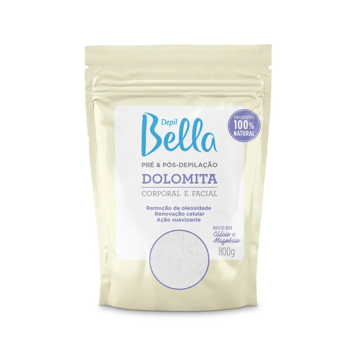 DOLOMITA CORPORAL E FACIAL 800G - DEPIL BELLA INVILA - Tudo para unhas em gel