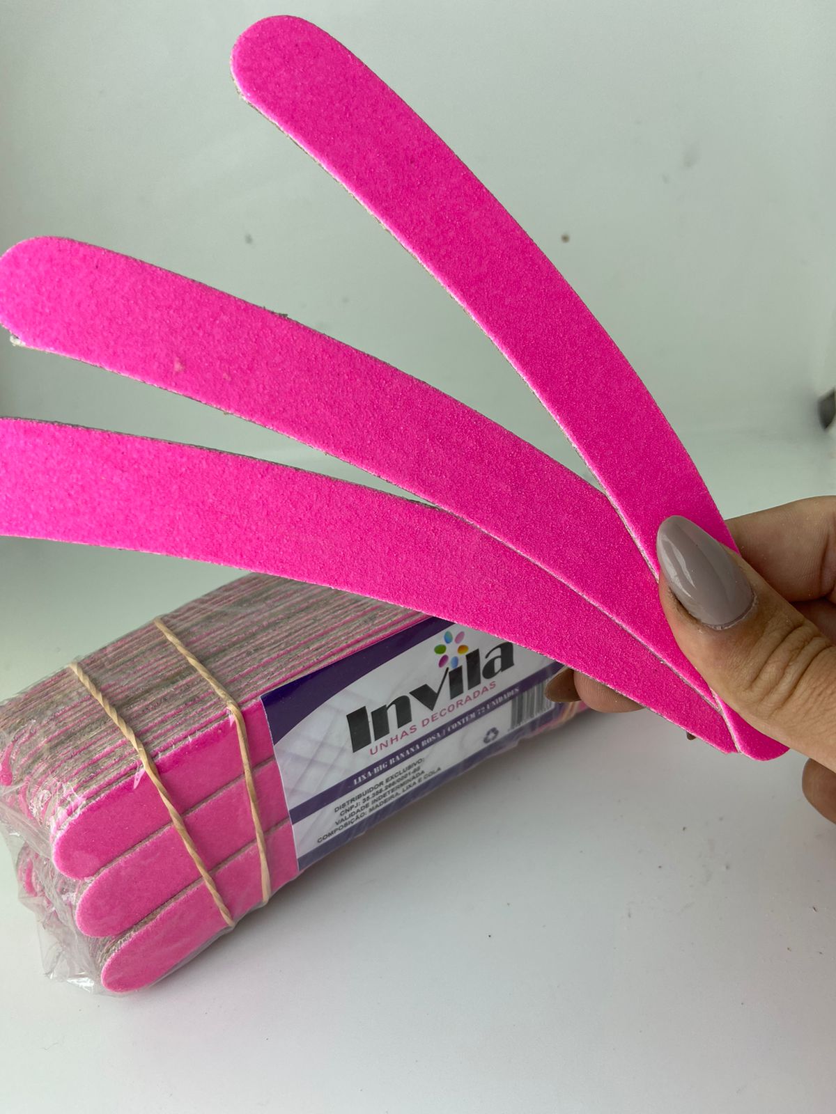 LIXA INVILA ROSA BOOMERANG 72 UND INVILA - Tudo para unhas em gel