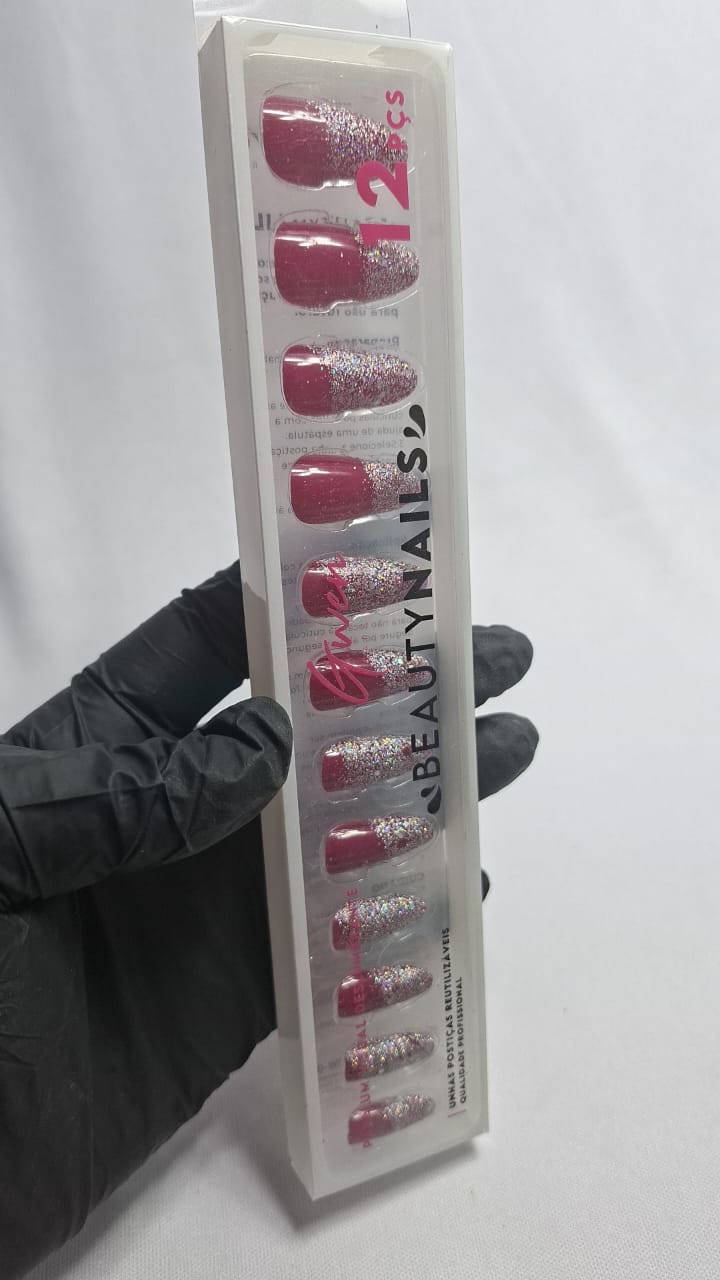 UNHA POSTIÇA DECORADA GWEN 12UN INVILA - Tudo para unhas em gel