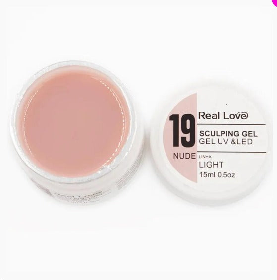 SCULPING GEL LIGHT 19 NUDE - REAL LOVE 15ML INVILA - Tudo para unhas em gel