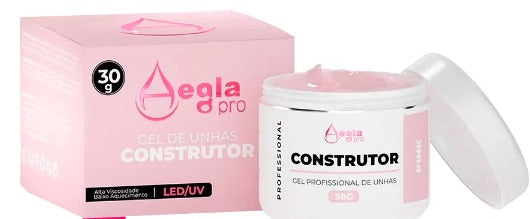 GEL AEGLA CONSTRUTOR PINK 30g INVILA - Tudo para unhas em gel