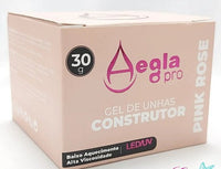 GEL AEGLA CONSTRUTOR PINK ROSE 30g INVILA - Tudo para unhas em gel