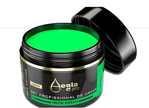 GEL AEGLA NEON GREEN 15g INVILA - Tudo para unhas em gel