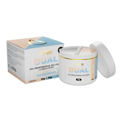 GEL DUAL AEGLA NUDE E TRANSPARENTE 60g INVILA - Tudo para unhas em gel