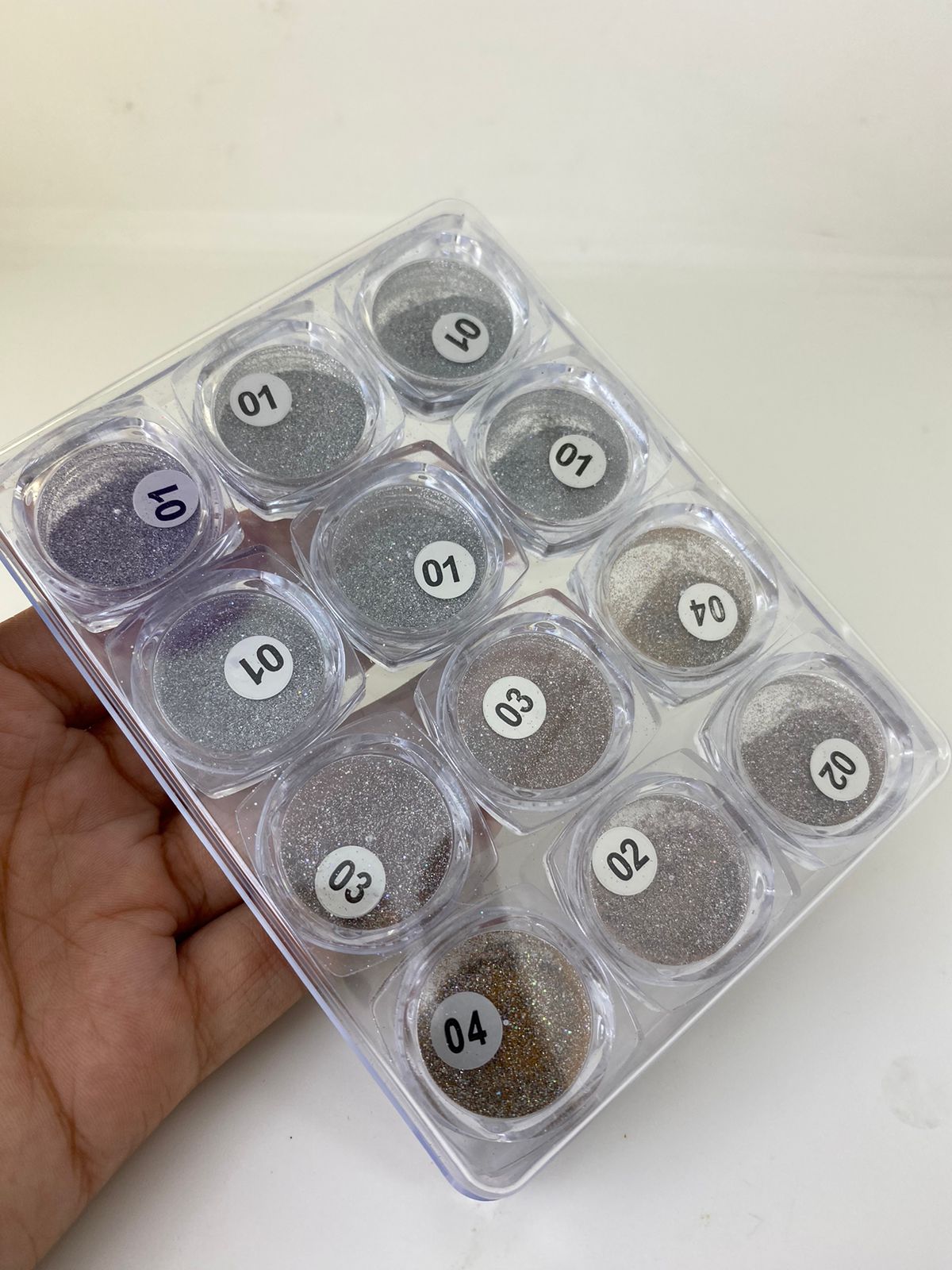 KIT GLITER FAN NAILS 12UN INVILA - Tudo para unhas em gel