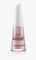 ESMALTE RISQUE GRANULADO ROSE 8ML INVILA - Tudo para unhas em gel