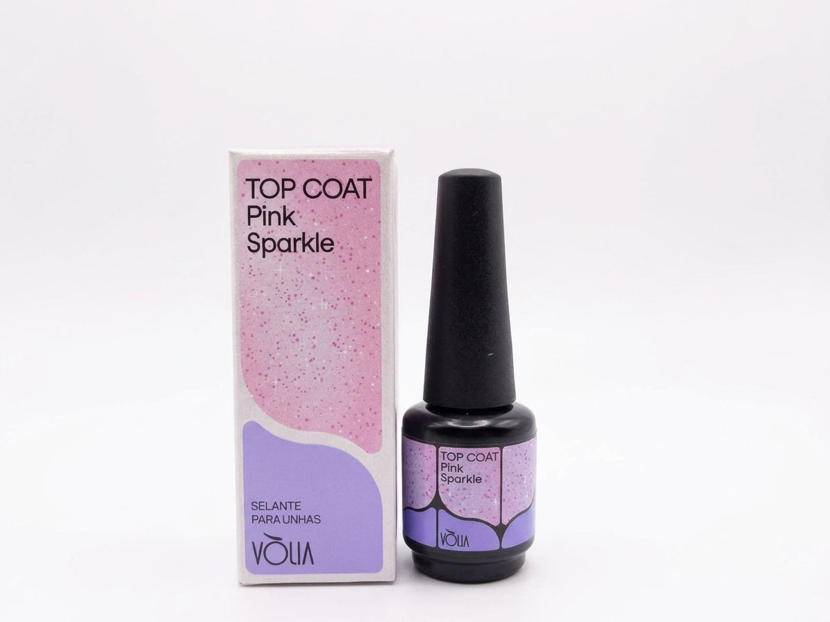 TOP COAT PINK SPARKLE VOLIA 9G