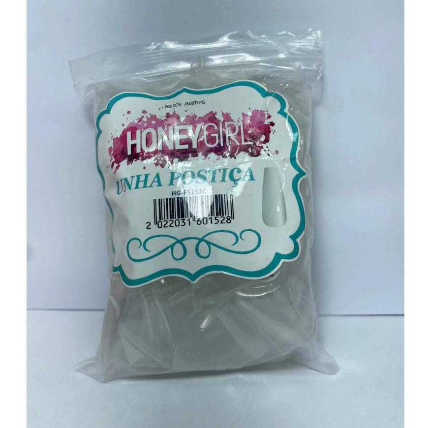 POSTIÇA HONEYGIRL TRANSPARENTE- 600UN INVILA - Tudo para unhas em gel