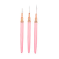 KIT PINCEL ROSA 3 UNID INVILA - Tudo para unhas em gel