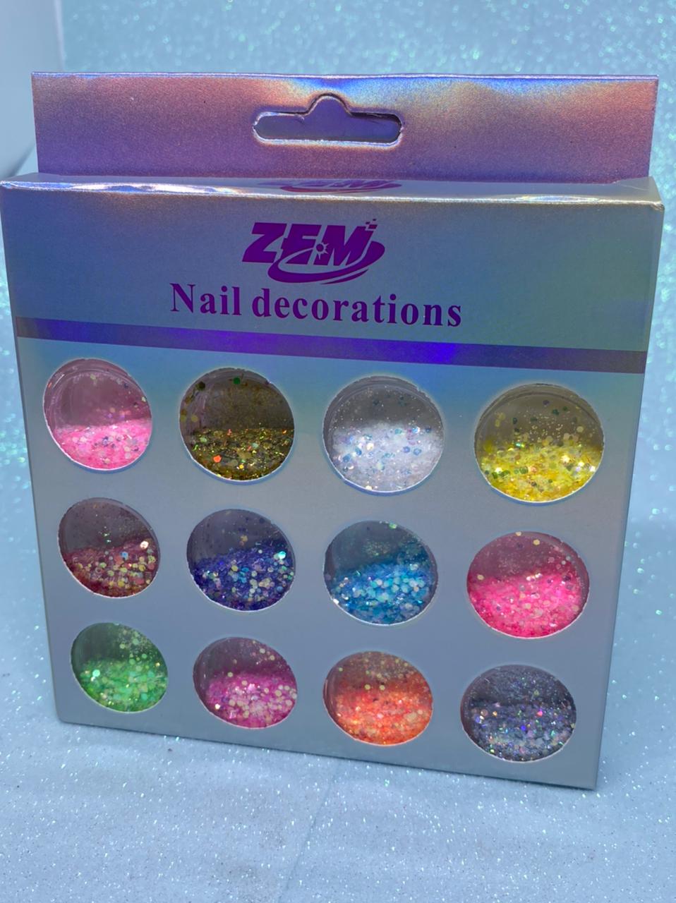 KIT GLITTER COLORIDO INVILA - Tudo para unhas em gel