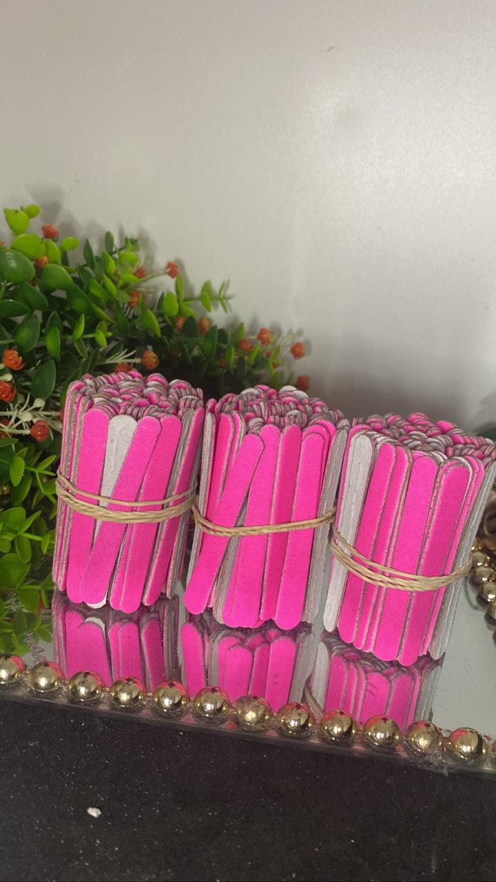 LIXA MINI COMUM ROSA INVILA - 100UND INVILA - Tudo para unhas em gel