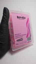 MOLDE F1 FRANCESA REVERSA MANDORLA INVILA 120PCS INVILA - Tudo para unhas em gel