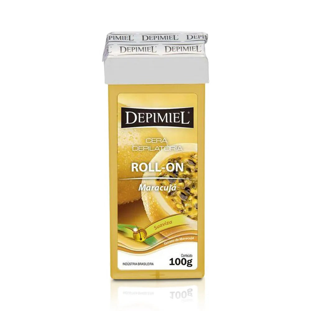 CERA DEPILATÓRIA ROLL-ON MARACUJÁ 100G - DEPIMIEL INVILA - Tudo para unhas em gel