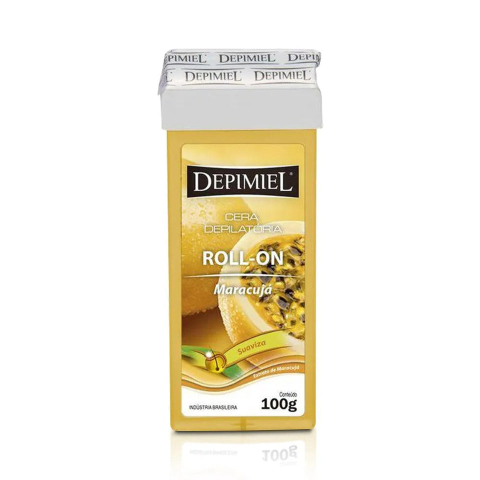 CERA DEPILATÓRIA ROLL-ON MARACUJÁ 100G - DEPIMIEL INVILA - Tudo para unhas em gel