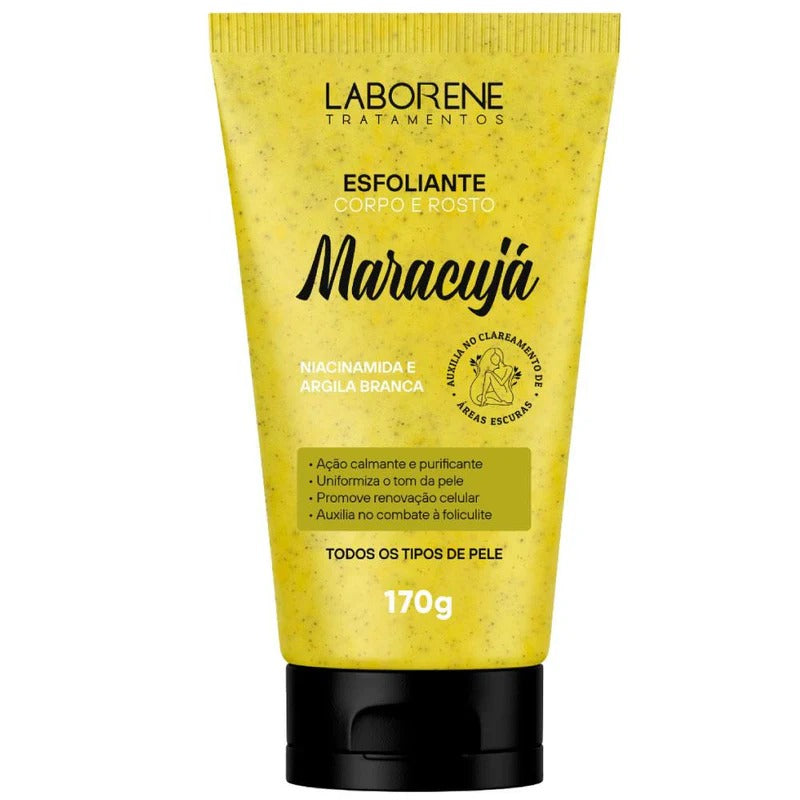 ESFOLIANTE CORPORAL E FACIAL MARACUJÁ LABORENE 170g INVILA - Tudo para unhas em gel