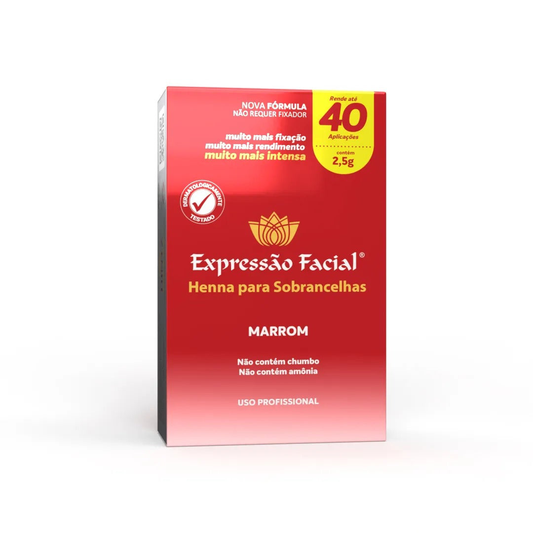 HENNA MARROM 2,5G -EXPRESSÃO FACIAL INVILA - Tudo para unhas em gel