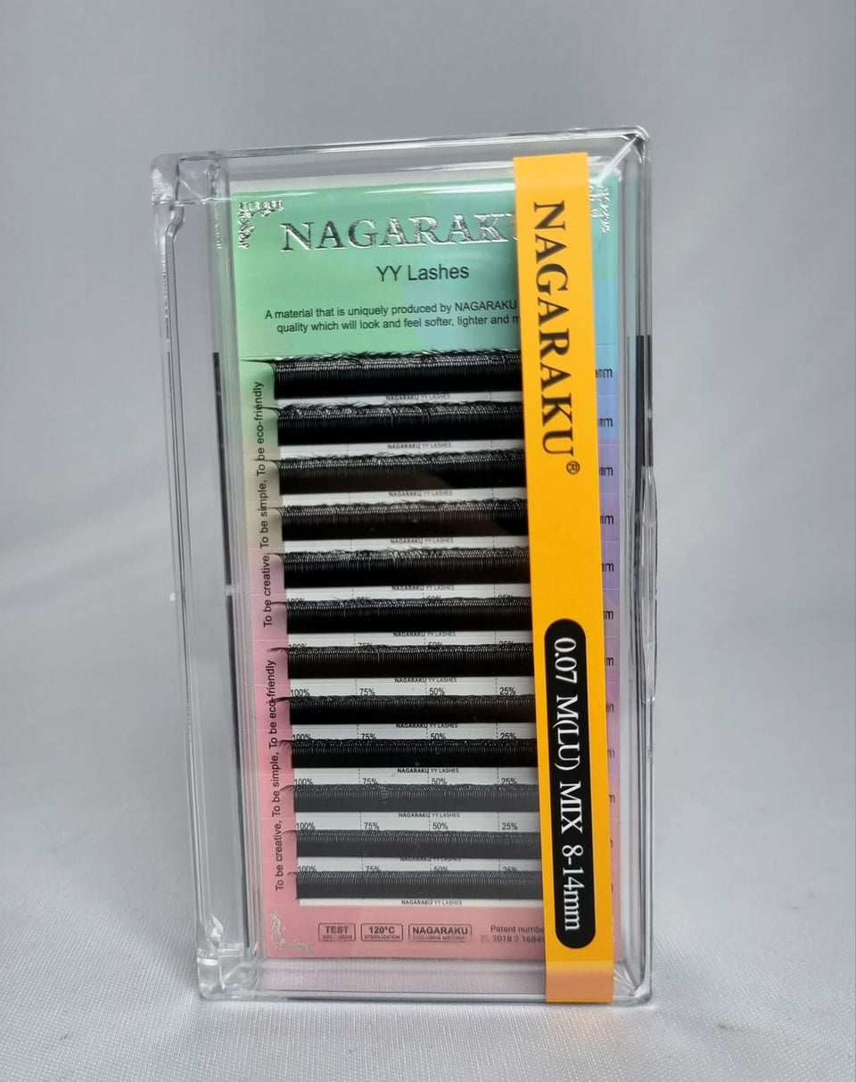 CÍLIOS NAGARAKU 0.07M LU MIX 8-14MM INVILA - Tudo para unhas em gel