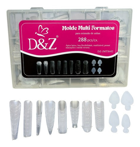 MOLDE MULTI FORMATO D&Z 288PCS INVILA - Tudo para unhas em gel