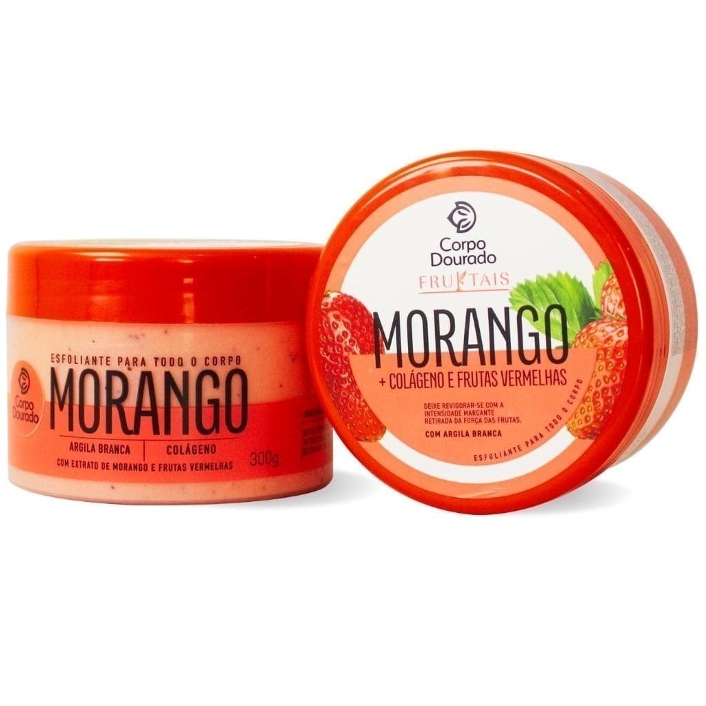 ESFOLIANTE CORPO DOURADO MORANGO - 150G INVILA - Tudo para unhas em gel