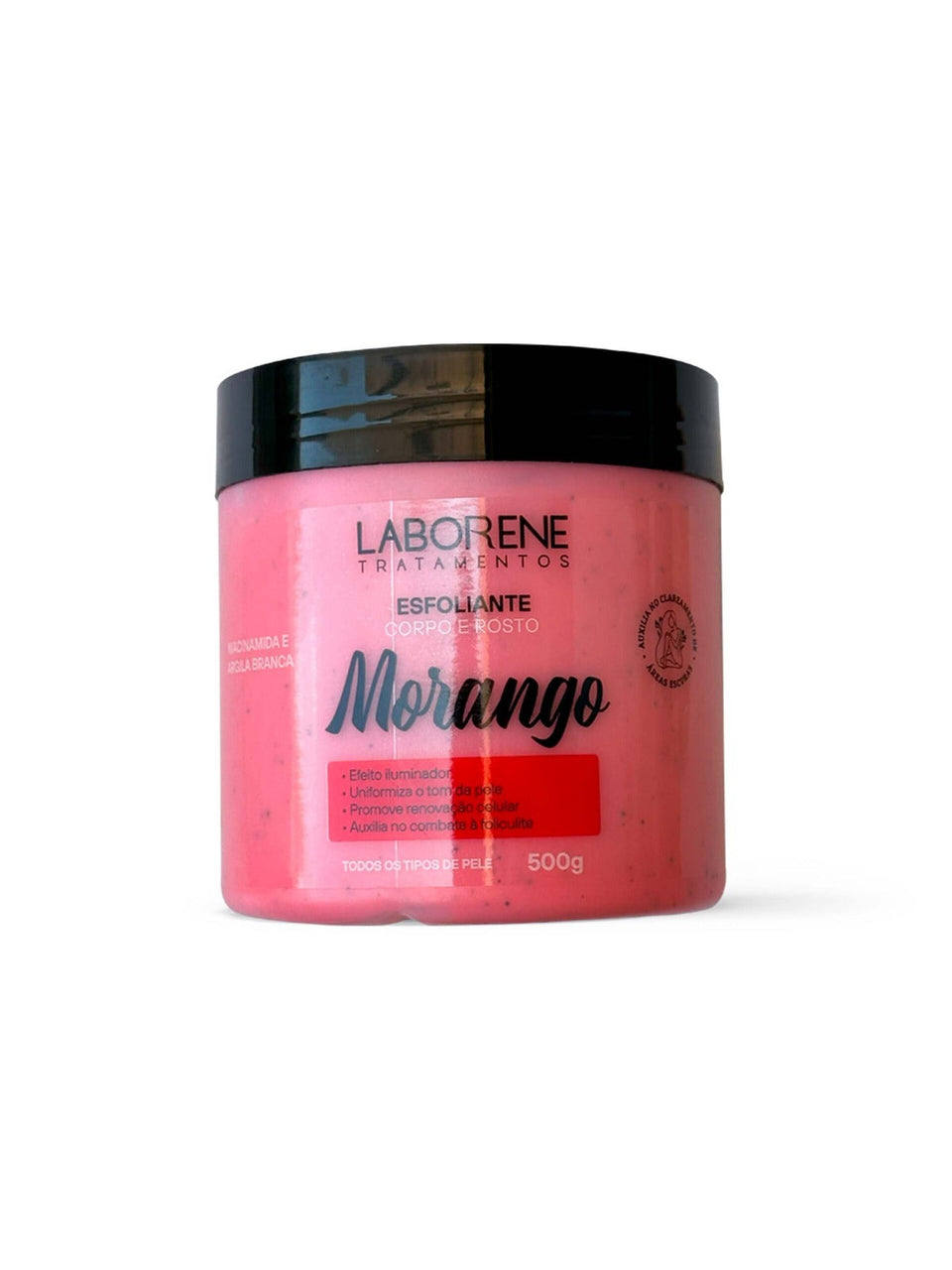 ESFOLIANTE MORANGO 500G LABORENE INVILA - Tudo para unhas em gel