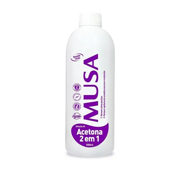ACETONA 2x1 MUSA- 500 ML INVILA - Tudo para unhas em gel