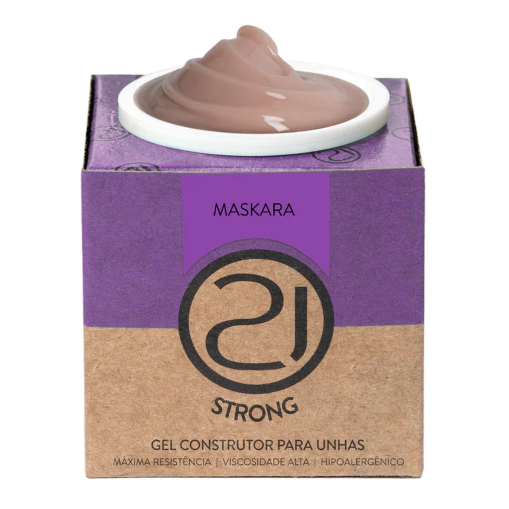 GEL NAILS 21 STRONG MASKARA- 34G INVILA - Tudo para unhas em gel