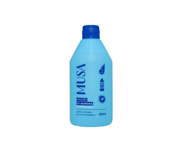 SOLUÇÃO DE ACETONA MUSA- 200ML INVILA - Tudo para unhas em gel