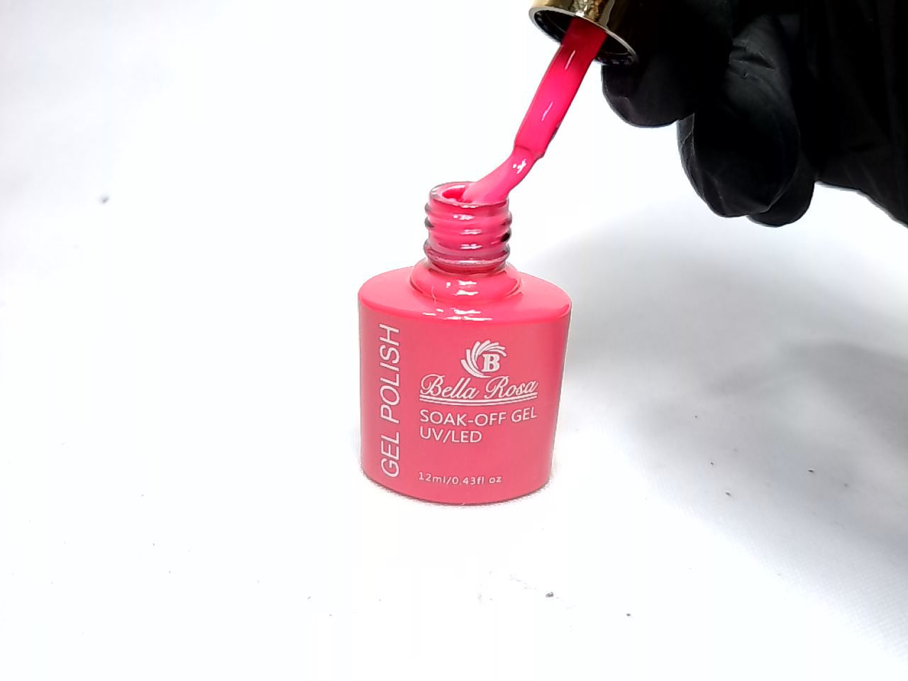 ESMALTE EM GEL BELLA ROSA TAMPA DOURADA 07 12ML INVILA - Tudo para unhas em gel