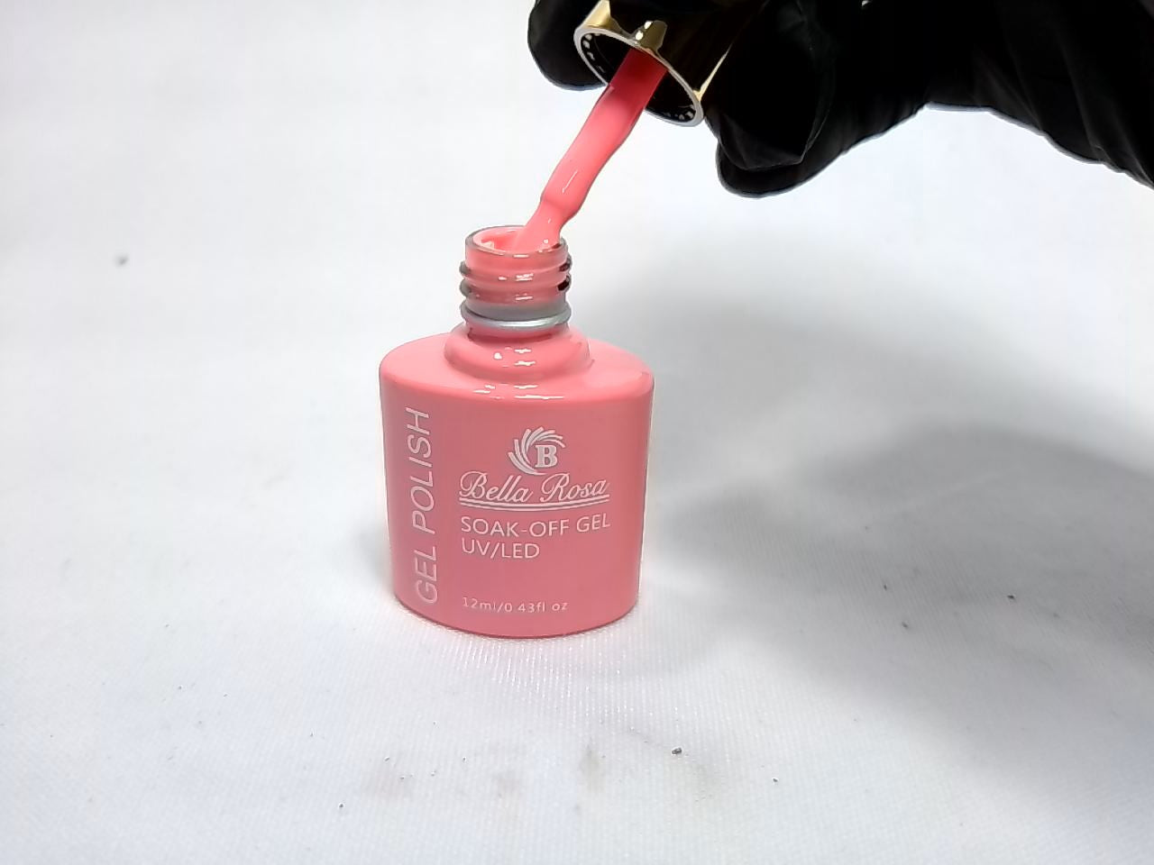 ESMALTE EM GEL BELLA ROSA TAMPA DOURADA 08 12ML INVILA - Tudo para unhas em gel