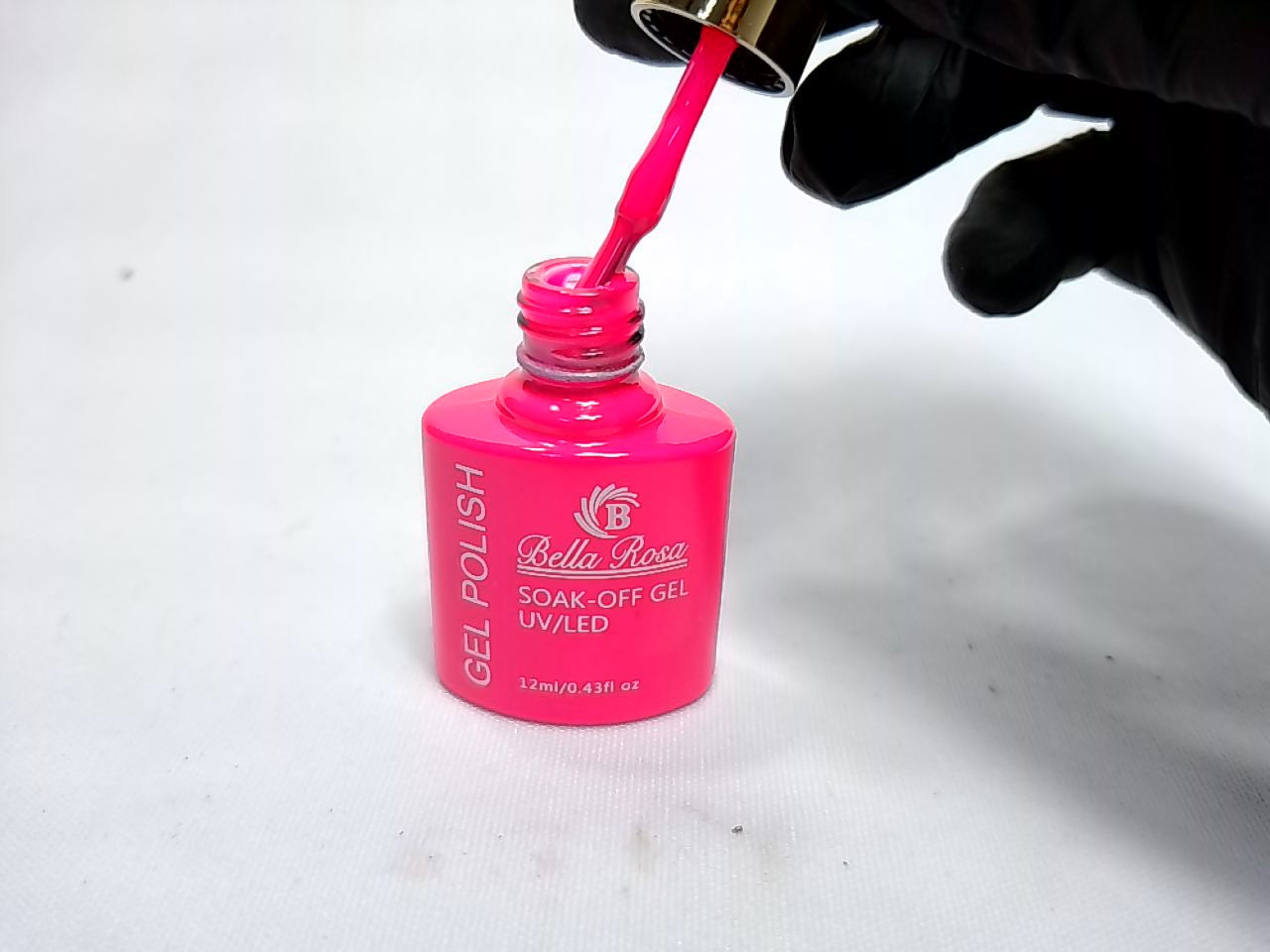 ESMALTE EM GEL BELLA ROSA TAMPA DOURADA 19 12ML INVILA - Tudo para unhas em gel
