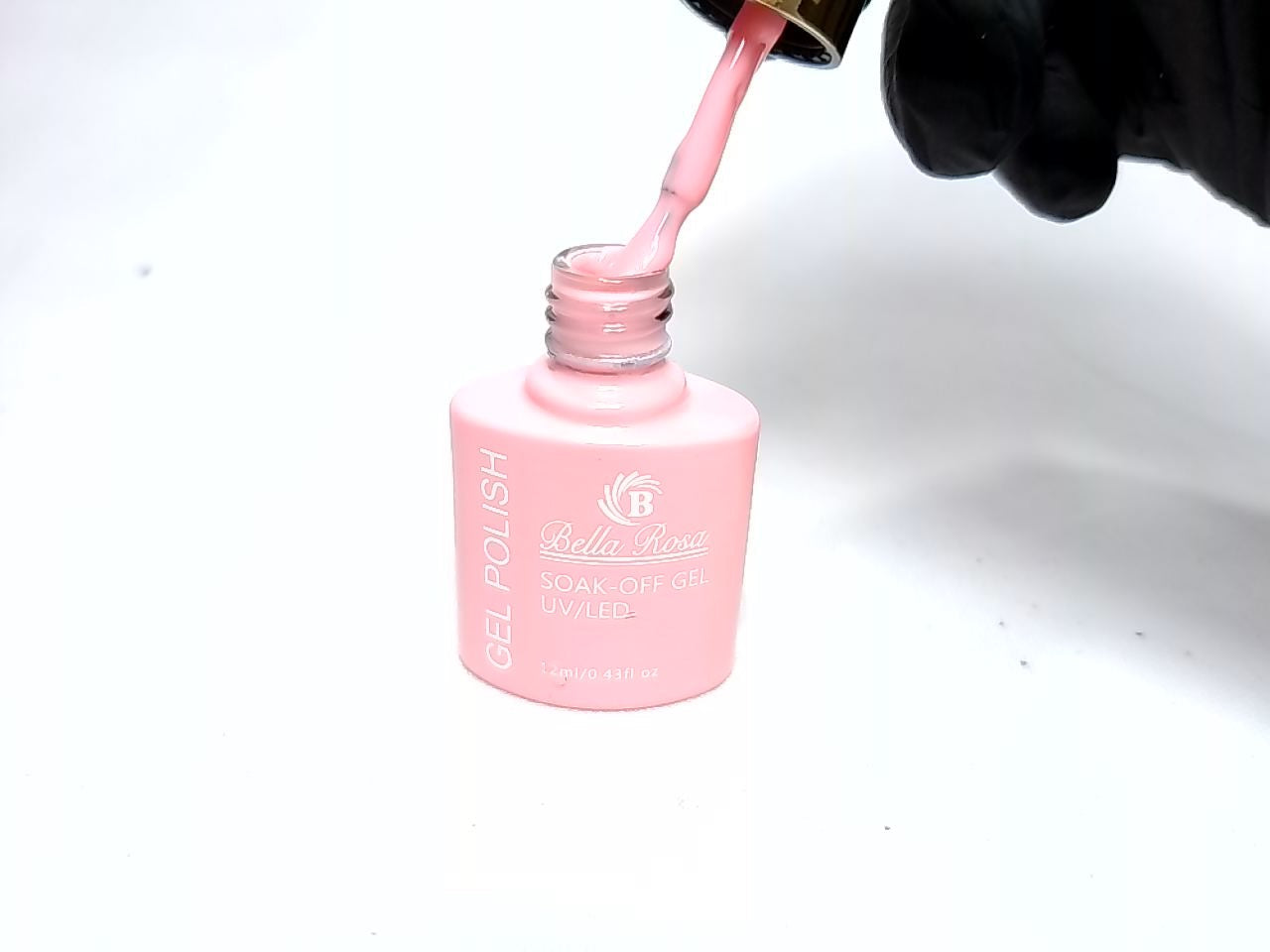 ESMALTE EM GEL BELLA ROSA TAMPA DOURADA 34 12ML INVILA - Tudo para unhas em gel