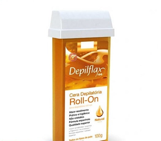 CERA DEPILATÓRIA ROLL-ON NATURAL 100G - DEPILFLAX INVILA - Tudo para unhas em gel