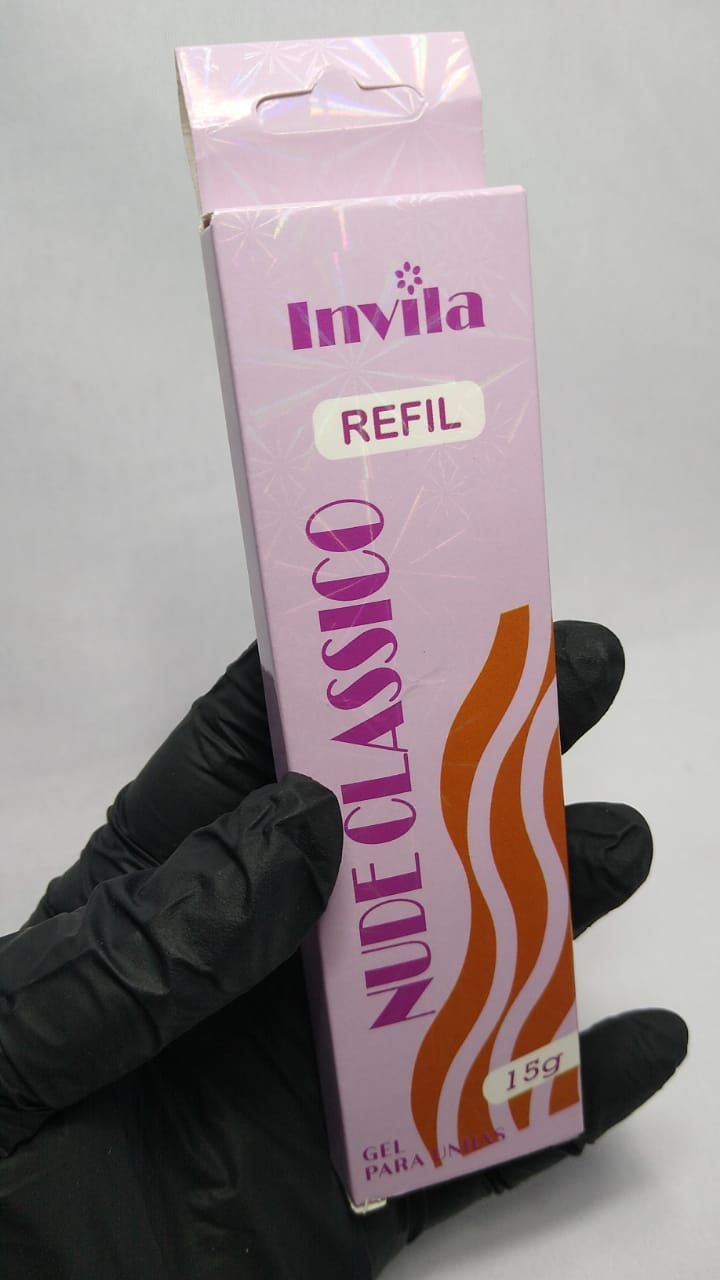 GEL INVILA REFIL NUDE CLASSICO 15G INVILA - Tudo para unhas em gel