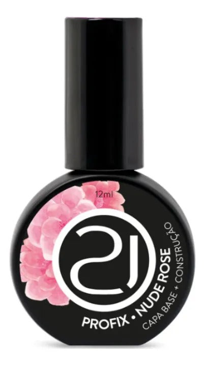 CAPA BASE NAILS 21 PROFIX NUDE ROSE 12ml INVILA - Tudo para unhas em gel