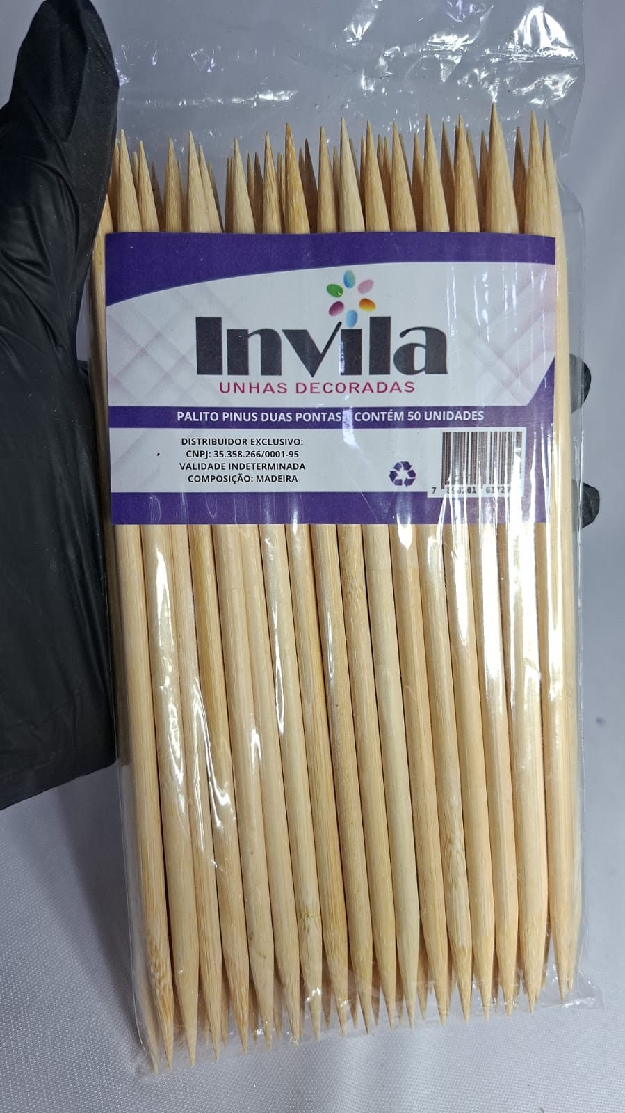 PALITO PINUS DUAS PONTAS INVILA 50UN INVILA - Tudo para unhas em gel