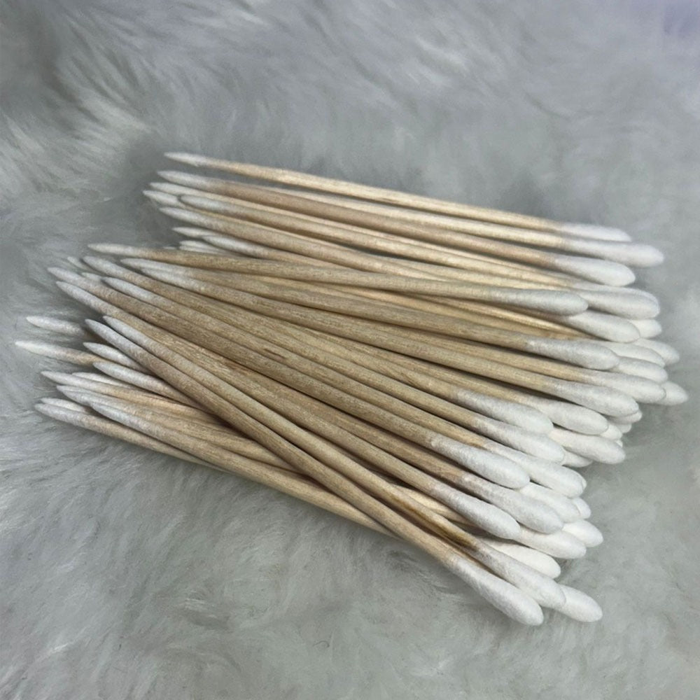 PALITO DUAS PONTAS COM ALGODAO DE LIMPEZA 50un INVILA - Tudo para unhas em gel