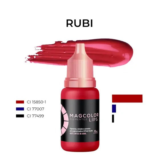 PIGMENTO MAG COLOR LIPS RUBI 5ML INVILA - Tudo para unhas em gel