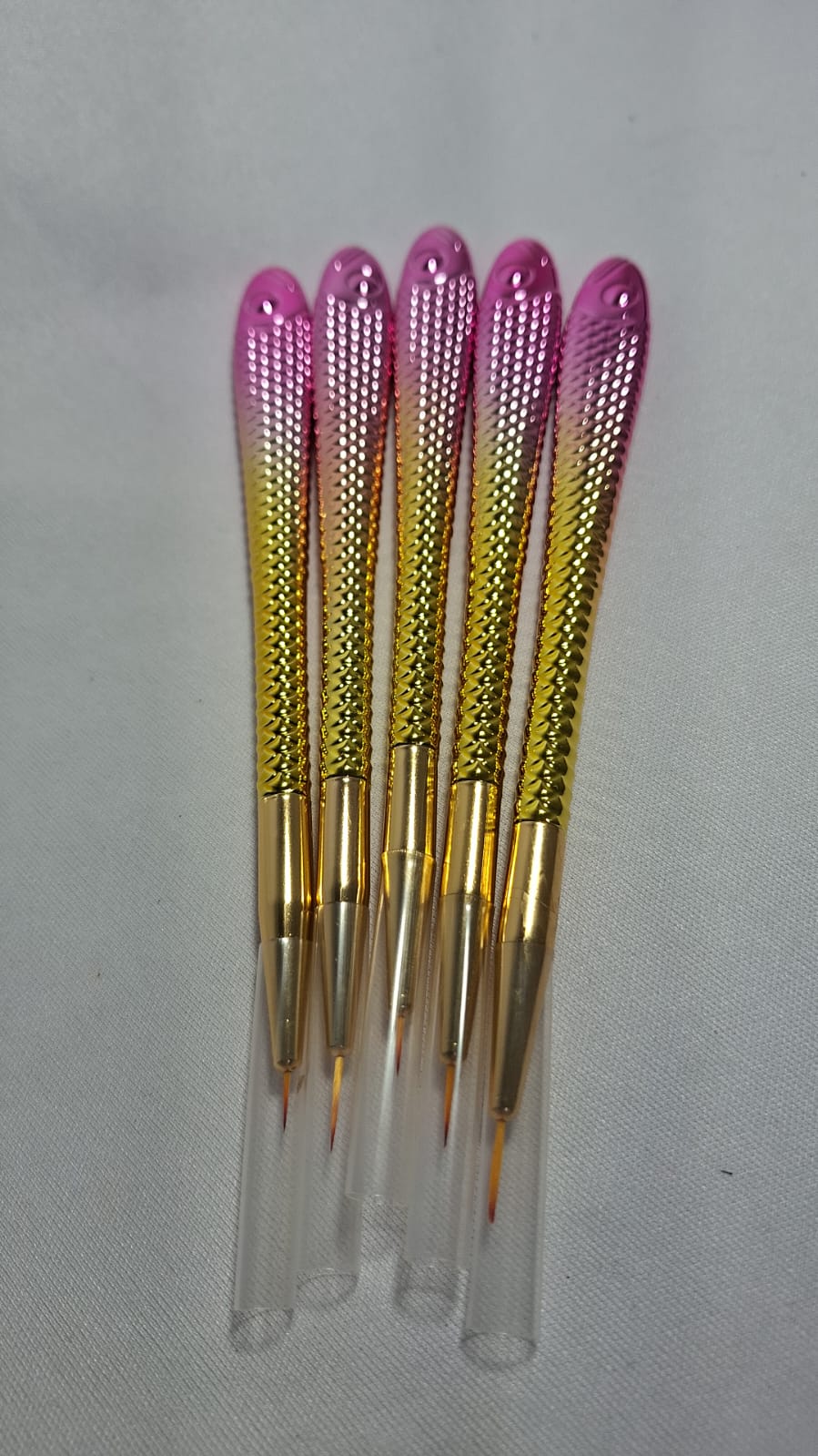 KIT PINCEL SEREIA COLORIDO 5UN INVILA - Tudo para unhas em gel