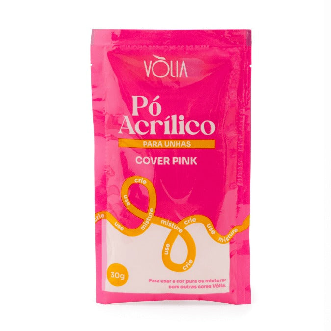 PÓ ACRÍLICO VOLIA- 30g- COVER PINK INVILA - Tudo para unhas em gel