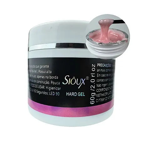 SIOUX HARD GEL PINK DIAMANTE 60G INVILA - Tudo para unhas em gel