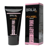 POLY GEL BRILIA BABY PINK 30G INVILA - Tudo para unhas em gel