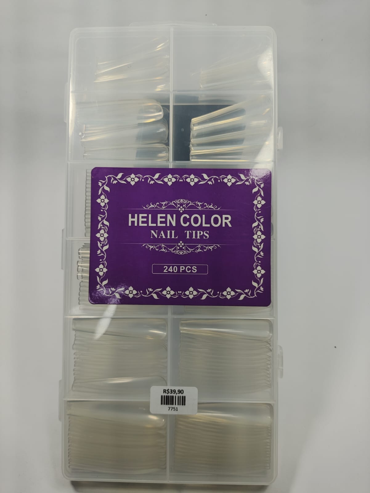 POSTIÇA HELEN COLOR- 240 PÇS INVILA - Tudo para unhas em gel