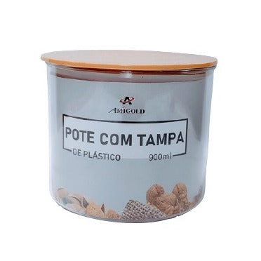 POTE DE PLASTICO COM TAMPA AMIGOLD INVILA - Tudo para unhas em gel