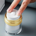 PUMP POTE BRANCO C/DOURADO PEQUENO 15G INVILA - Tudo para unhas em gel