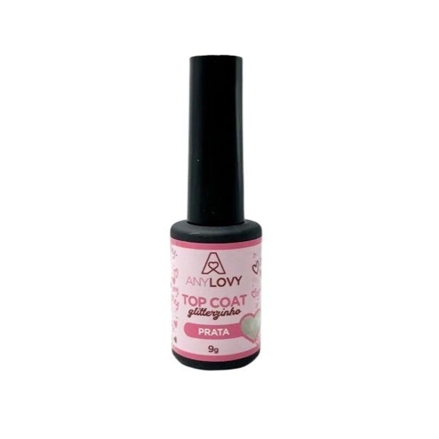 TOP COAT GLITTERZINHO PRATA- ANYLOVY-- 9g INVILA - Tudo para unhas em gel