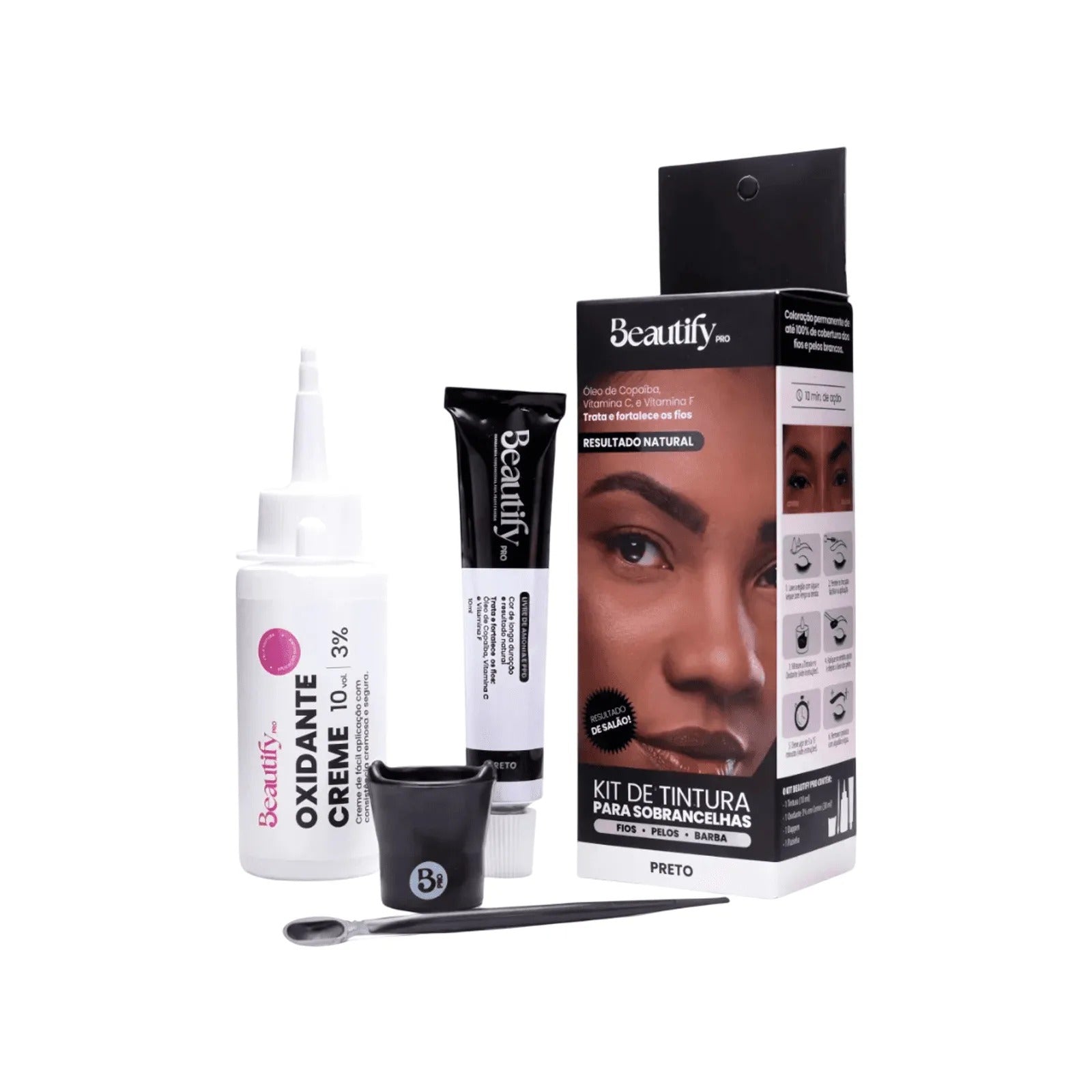 KIT DE TINTURA BEAUTIFY PRETO INVILA - Tudo para unhas em gel