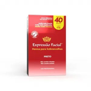 HENNA PRETO 2,5G -EXPRESSÃO FACIAL INVILA - Tudo para unhas em gel