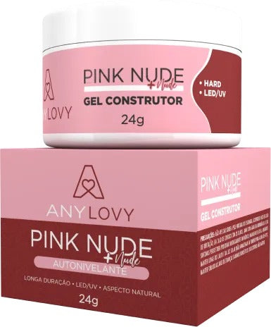 GEL PINK NUDE +NUDE ANYLOVY- 24g INVILA - Tudo para unhas em gel