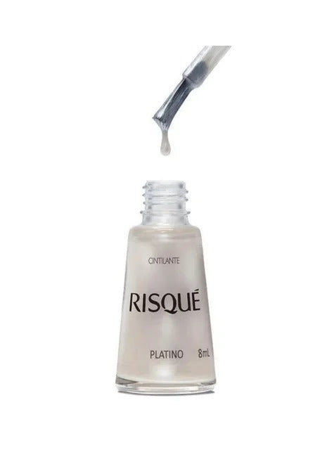 ESMALTE RISQUÉ PLATINO- 8ml INVILA - Tudo para unhas em gel